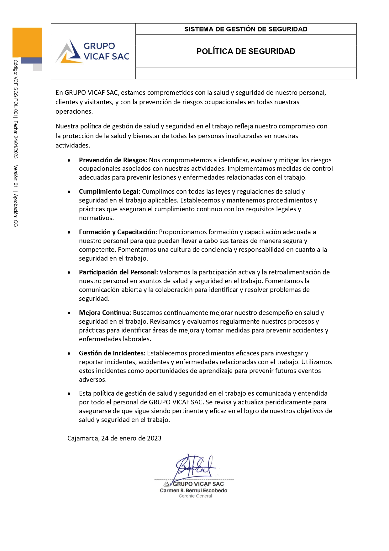 Política de seguridad